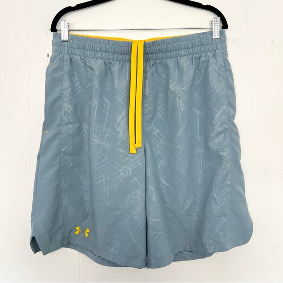 Under Armour Other - Under Armour Blue Yellow Pattern Loose Fit Athletic Shorts XL – Logo Wear ly